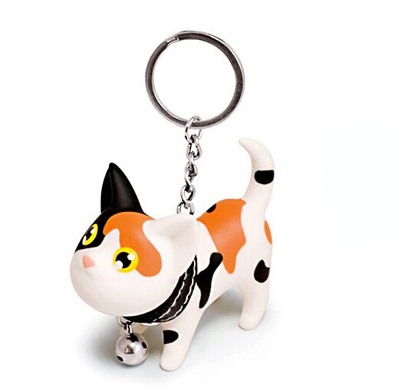 JOYJULY Cat Key Chain Kitten Keyrings for Car Key Chain Kawaii Adorable Bag Pendant Toy,Gift Idea for Girls, Women and Men - Image 1